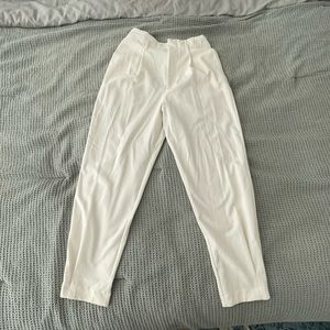 Zara White high waisted trousers